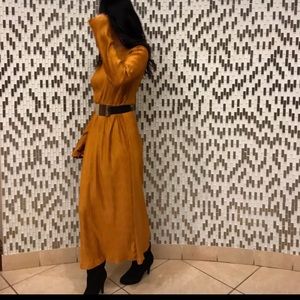 Zara || Long Sleeve Burnt Gold dress || medium